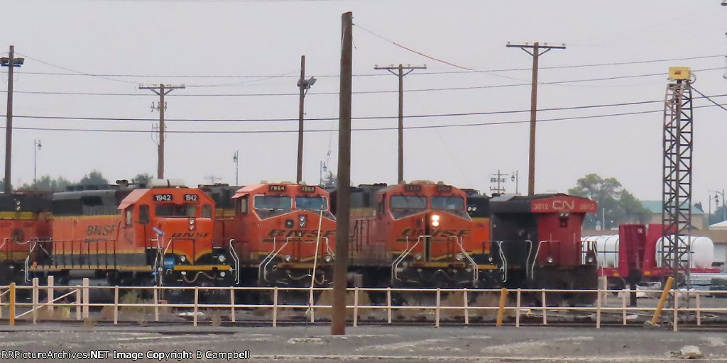 BNSF 1942-BNSF 7864-BNSF 6424-CN 3812